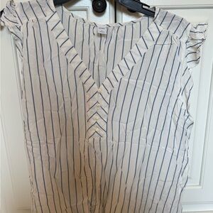 Old Navy Blue and White Striped Top